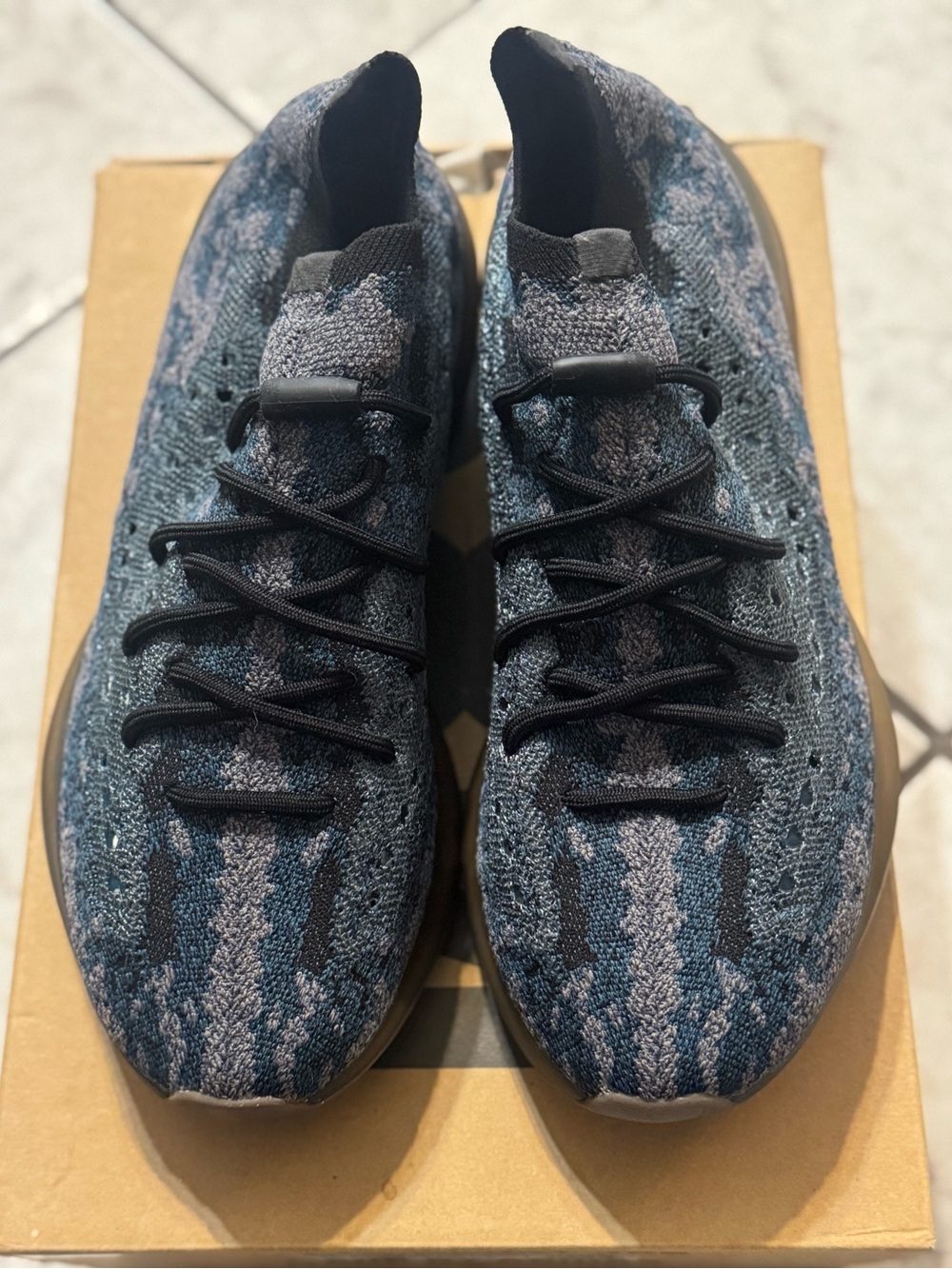adidas Yeezy Boost 380 Brown Kraft Shoe Box with Black Print